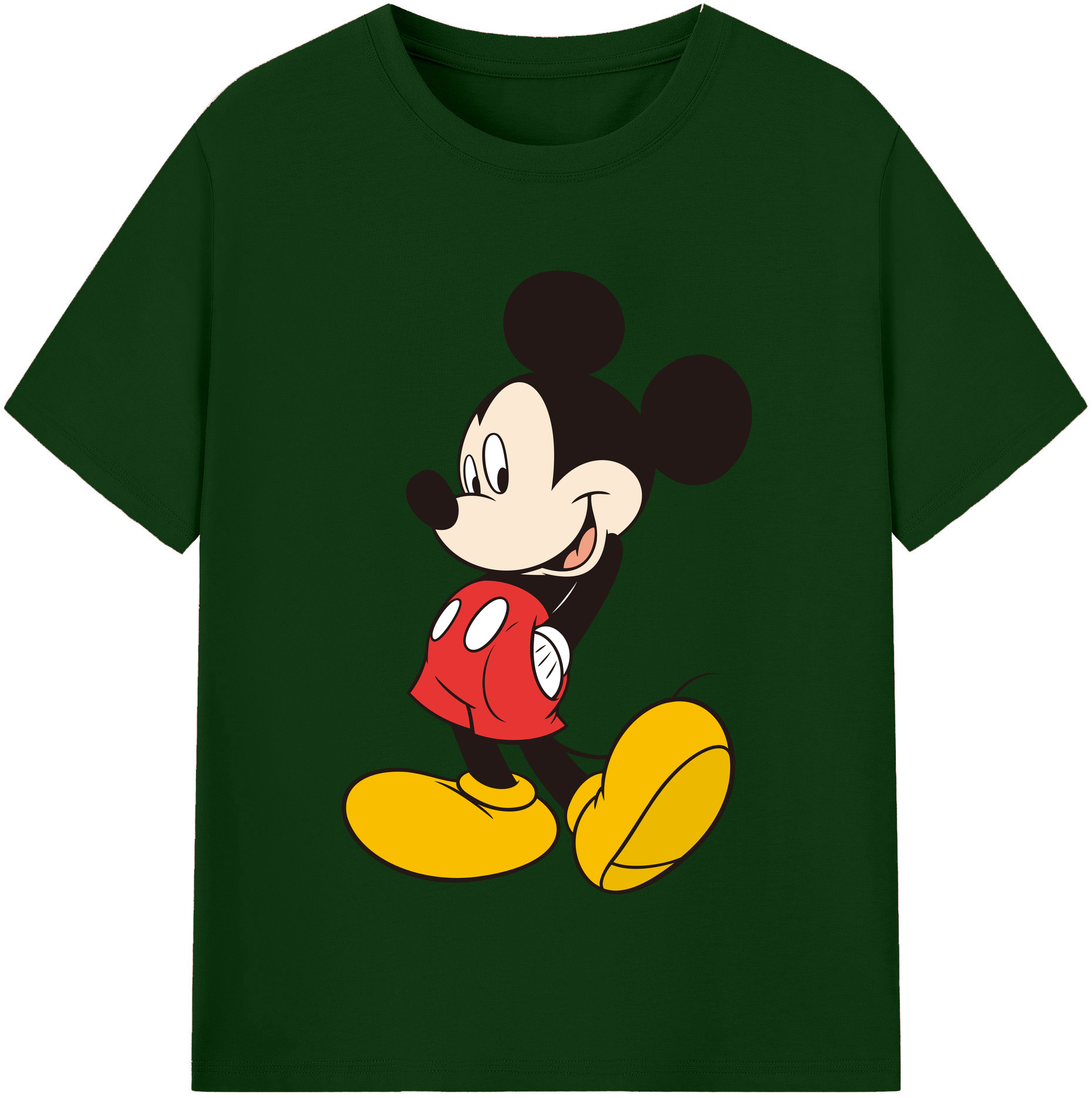 （画像用） ミッキーマウス Mickey Mouse 綿100％半袖Tシャツ（フロントプリント）